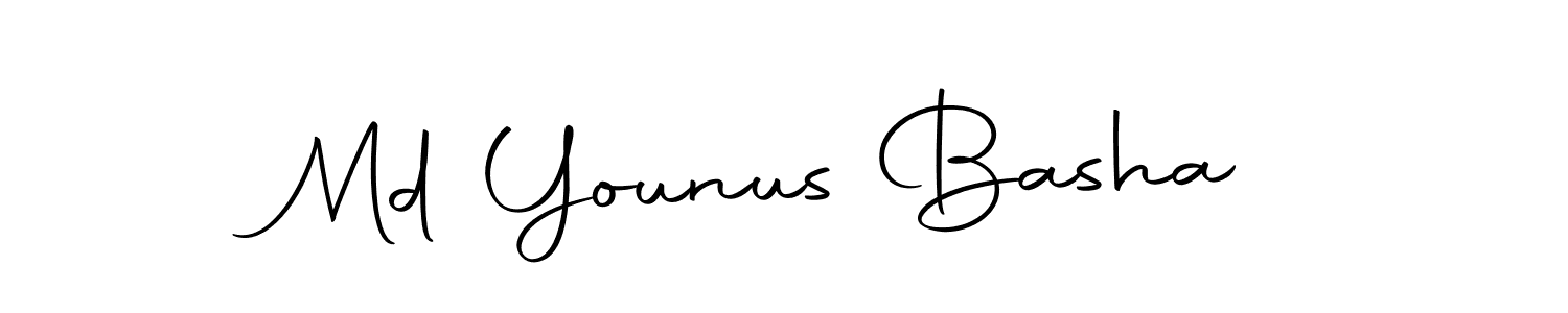 Create a beautiful signature design for name Md Younus Basha. With this signature (Autography-DOLnW) fonts, you can make a handwritten signature for free. Md Younus Basha signature style 10 images and pictures png