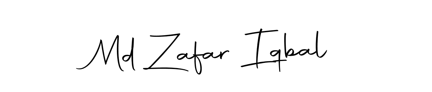 How to make Md Zafar Iqbal name signature. Use Autography-DOLnW style for creating short signs online. This is the latest handwritten sign. Md Zafar Iqbal signature style 10 images and pictures png