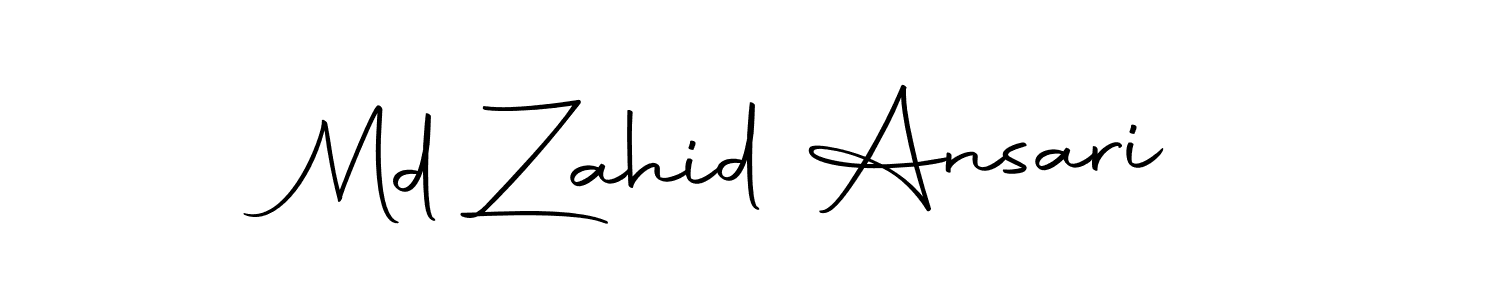 Use a signature maker to create a handwritten signature online. With this signature software, you can design (Autography-DOLnW) your own signature for name Md Zahid Ansari. Md Zahid Ansari signature style 10 images and pictures png