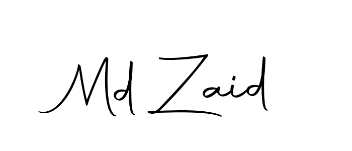 Use a signature maker to create a handwritten signature online. With this signature software, you can design (Autography-DOLnW) your own signature for name Md Zaid. Md Zaid signature style 10 images and pictures png