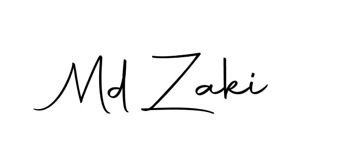 Design your own signature with our free online signature maker. With this signature software, you can create a handwritten (Autography-DOLnW) signature for name Md Zaki. Md Zaki signature style 10 images and pictures png