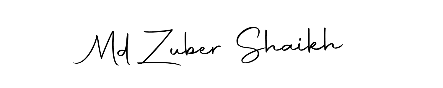 Create a beautiful signature design for name Md Zuber Shaikh. With this signature (Autography-DOLnW) fonts, you can make a handwritten signature for free. Md Zuber Shaikh signature style 10 images and pictures png