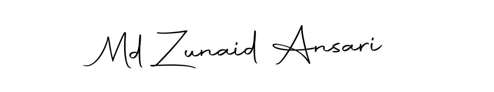 Create a beautiful signature design for name Md Zunaid Ansari. With this signature (Autography-DOLnW) fonts, you can make a handwritten signature for free. Md Zunaid Ansari signature style 10 images and pictures png