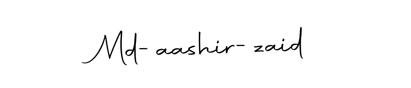 The best way (Autography-DOLnW) to make a short signature is to pick only two or three words in your name. The name Md-aashir-zaid include a total of six letters. For converting this name. Md-aashir-zaid signature style 10 images and pictures png