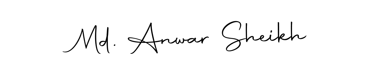 The best way (Autography-DOLnW) to make a short signature is to pick only two or three words in your name. The name Md. Anwar Sheikh include a total of six letters. For converting this name. Md. Anwar Sheikh signature style 10 images and pictures png