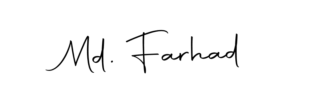 Design your own signature with our free online signature maker. With this signature software, you can create a handwritten (Autography-DOLnW) signature for name Md. Farhad. Md. Farhad signature style 10 images and pictures png