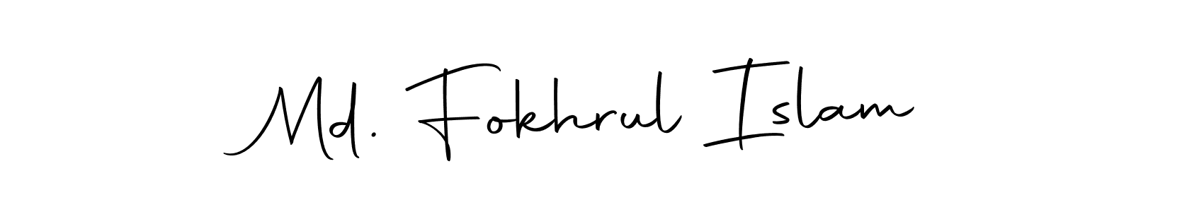 How to make Md. Fokhrul Islam name signature. Use Autography-DOLnW style for creating short signs online. This is the latest handwritten sign. Md. Fokhrul Islam signature style 10 images and pictures png