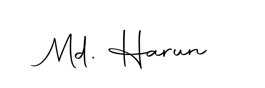 Create a beautiful signature design for name Md. Harun. With this signature (Autography-DOLnW) fonts, you can make a handwritten signature for free. Md. Harun signature style 10 images and pictures png