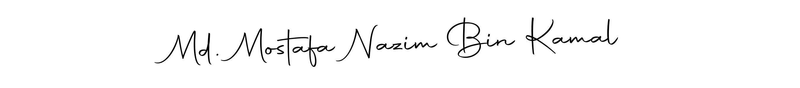 Use a signature maker to create a handwritten signature online. With this signature software, you can design (Autography-DOLnW) your own signature for name Md. Mostafa Nazim Bin Kamal. Md. Mostafa Nazim Bin Kamal signature style 10 images and pictures png