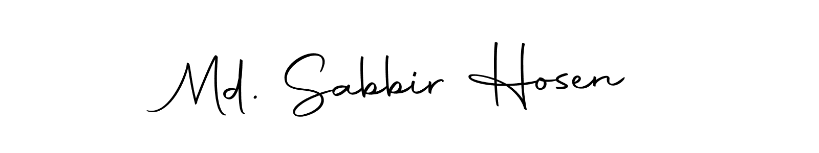 How to make Md. Sabbir Hosen name signature. Use Autography-DOLnW style for creating short signs online. This is the latest handwritten sign. Md. Sabbir Hosen signature style 10 images and pictures png