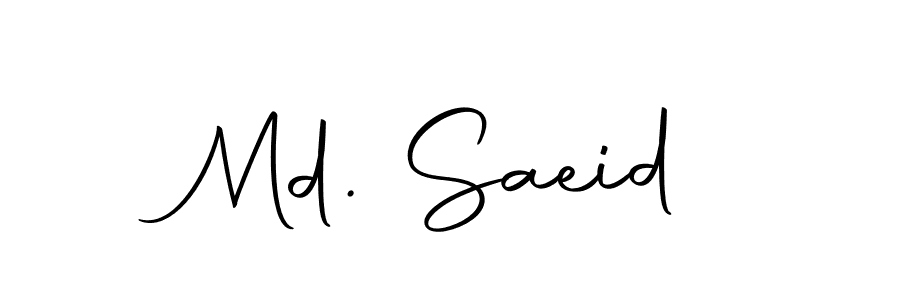 Design your own signature with our free online signature maker. With this signature software, you can create a handwritten (Autography-DOLnW) signature for name Md. Saeid. Md. Saeid signature style 10 images and pictures png
