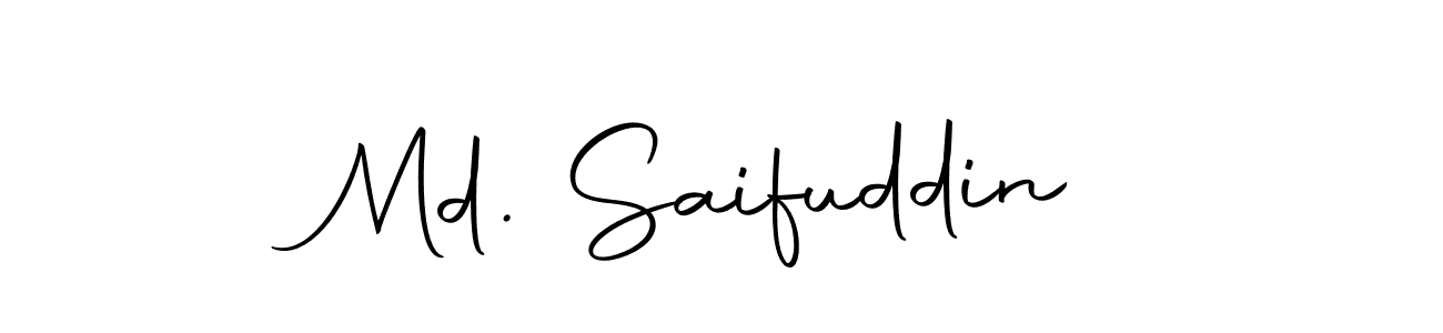 Use a signature maker to create a handwritten signature online. With this signature software, you can design (Autography-DOLnW) your own signature for name Md. Saifuddin. Md. Saifuddin signature style 10 images and pictures png