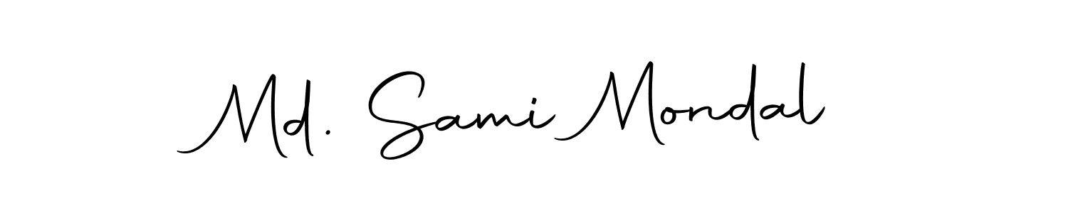 How to make Md. Sami Mondal name signature. Use Autography-DOLnW style for creating short signs online. This is the latest handwritten sign. Md. Sami Mondal signature style 10 images and pictures png