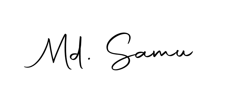 How to make Md. Samu name signature. Use Autography-DOLnW style for creating short signs online. This is the latest handwritten sign. Md. Samu signature style 10 images and pictures png