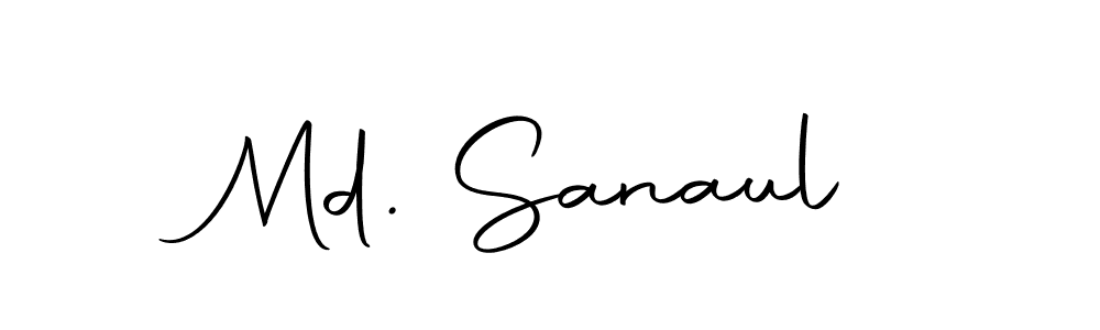 How to make Md. Sanaul name signature. Use Autography-DOLnW style for creating short signs online. This is the latest handwritten sign. Md. Sanaul signature style 10 images and pictures png