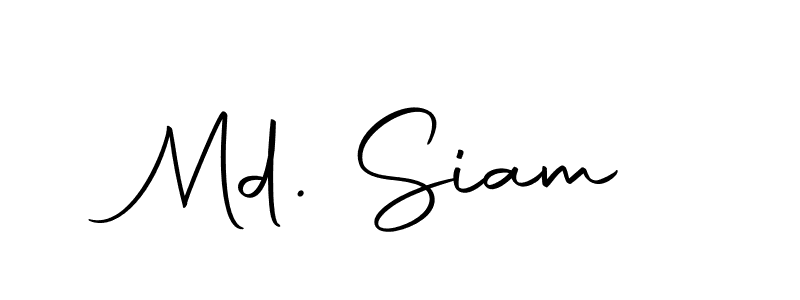 You should practise on your own different ways (Autography-DOLnW) to write your name (Md. Siam) in signature. don't let someone else do it for you. Md. Siam signature style 10 images and pictures png