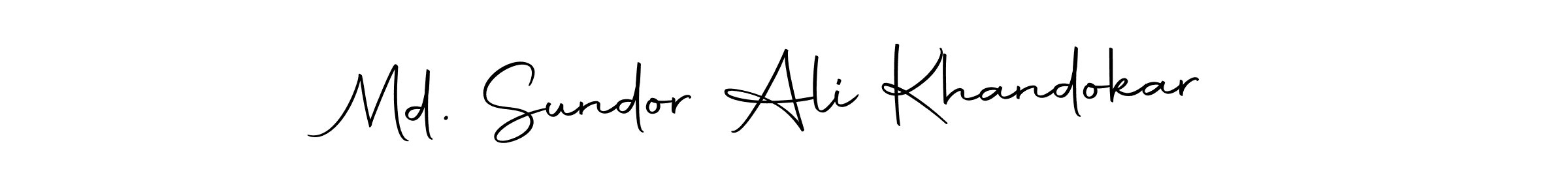 Use a signature maker to create a handwritten signature online. With this signature software, you can design (Autography-DOLnW) your own signature for name Md. Sundor Ali Khandokar. Md. Sundor Ali Khandokar signature style 10 images and pictures png