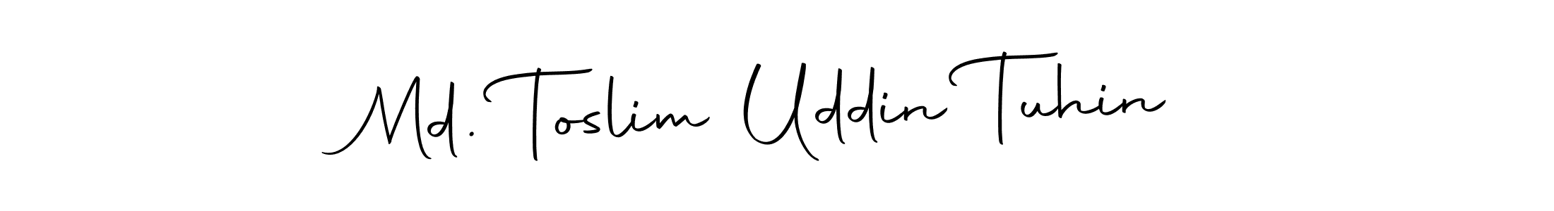 Similarly Autography-DOLnW is the best handwritten signature design. Signature creator online .You can use it as an online autograph creator for name Md. Toslim Uddin Tuhin. Md. Toslim Uddin Tuhin signature style 10 images and pictures png