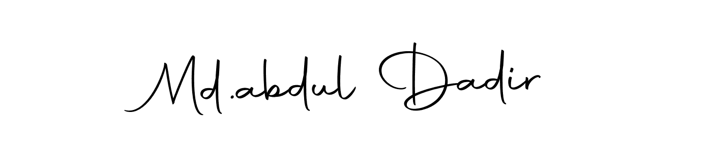Autography-DOLnW is a professional signature style that is perfect for those who want to add a touch of class to their signature. It is also a great choice for those who want to make their signature more unique. Get Md.abdul Dadir name to fancy signature for free. Md.abdul Dadir signature style 10 images and pictures png