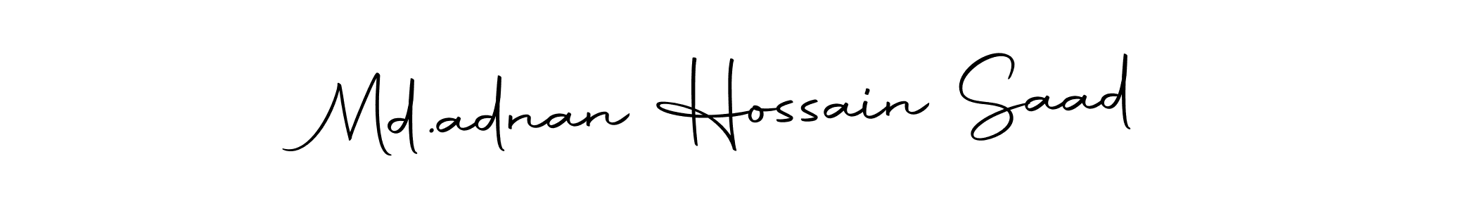 The best way (Autography-DOLnW) to make a short signature is to pick only two or three words in your name. The name Md.adnan Hossain Saad include a total of six letters. For converting this name. Md.adnan Hossain Saad signature style 10 images and pictures png