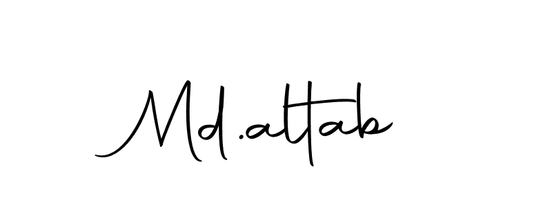 You should practise on your own different ways (Autography-DOLnW) to write your name (Md.altab) in signature. don't let someone else do it for you. Md.altab signature style 10 images and pictures png