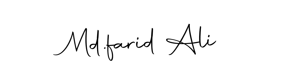 Make a short Md.farid Ali signature style. Manage your documents anywhere anytime using Autography-DOLnW. Create and add eSignatures, submit forms, share and send files easily. Md.farid Ali signature style 10 images and pictures png
