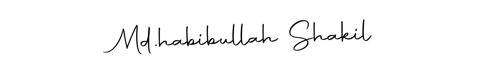How to make Md.habibullah Shakil name signature. Use Autography-DOLnW style for creating short signs online. This is the latest handwritten sign. Md.habibullah Shakil signature style 10 images and pictures png