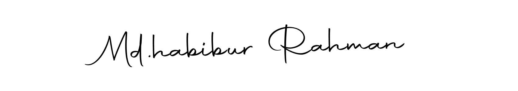 Create a beautiful signature design for name Md.habibur Rahman. With this signature (Autography-DOLnW) fonts, you can make a handwritten signature for free. Md.habibur Rahman signature style 10 images and pictures png