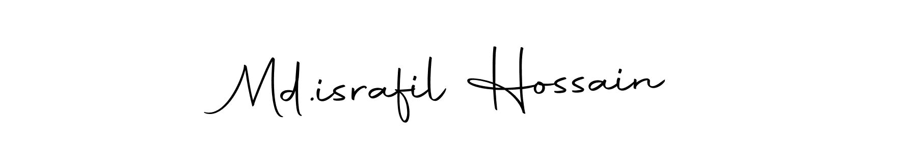 How to make Md.israfil Hossain name signature. Use Autography-DOLnW style for creating short signs online. This is the latest handwritten sign. Md.israfil Hossain signature style 10 images and pictures png