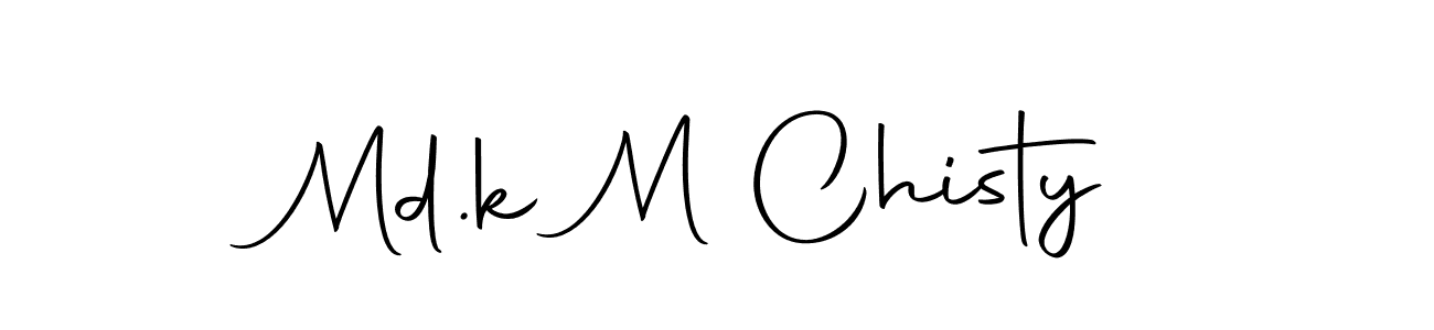 Use a signature maker to create a handwritten signature online. With this signature software, you can design (Autography-DOLnW) your own signature for name Md.k M Chisty. Md.k M Chisty signature style 10 images and pictures png