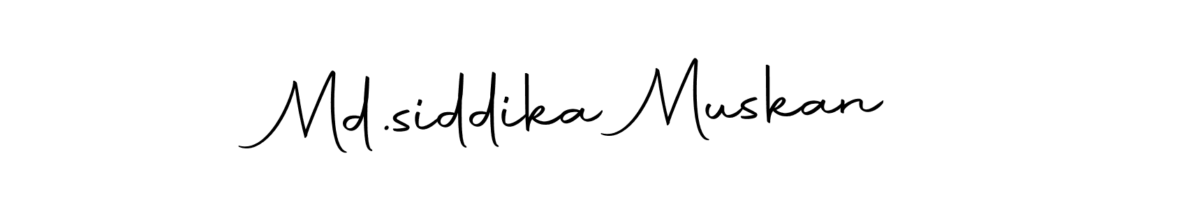Also we have Md.siddika Muskan name is the best signature style. Create professional handwritten signature collection using Autography-DOLnW autograph style. Md.siddika Muskan signature style 10 images and pictures png
