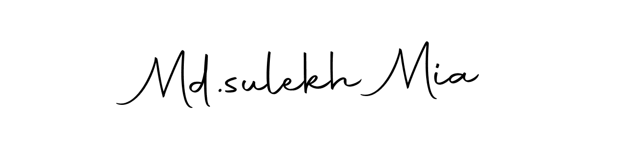 Create a beautiful signature design for name Md.sulekh Mia. With this signature (Autography-DOLnW) fonts, you can make a handwritten signature for free. Md.sulekh Mia signature style 10 images and pictures png