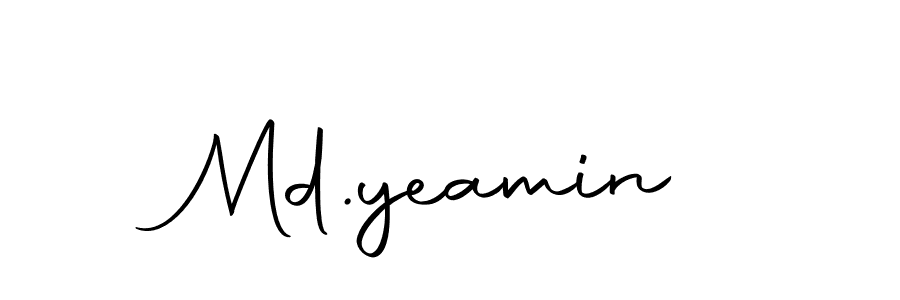 Use a signature maker to create a handwritten signature online. With this signature software, you can design (Autography-DOLnW) your own signature for name Md.yeamin. Md.yeamin signature style 10 images and pictures png