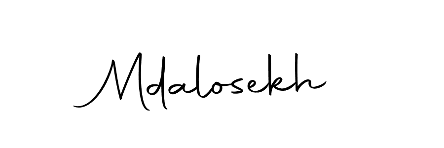 Design your own signature with our free online signature maker. With this signature software, you can create a handwritten (Autography-DOLnW) signature for name Mdalosekh. Mdalosekh signature style 10 images and pictures png
