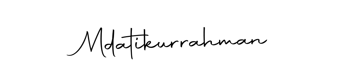 You should practise on your own different ways (Autography-DOLnW) to write your name (Mdatikurrahman) in signature. don't let someone else do it for you. Mdatikurrahman signature style 10 images and pictures png