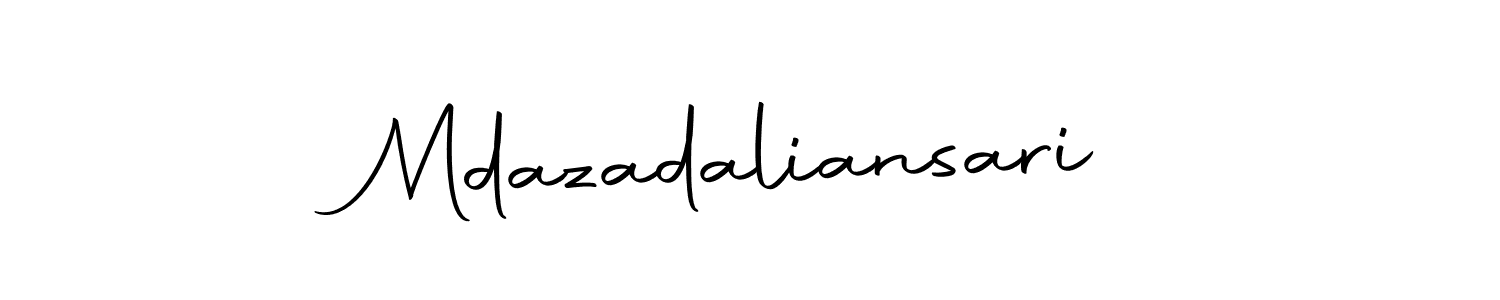 Make a beautiful signature design for name Mdazadaliansari. With this signature (Autography-DOLnW) style, you can create a handwritten signature for free. Mdazadaliansari signature style 10 images and pictures png