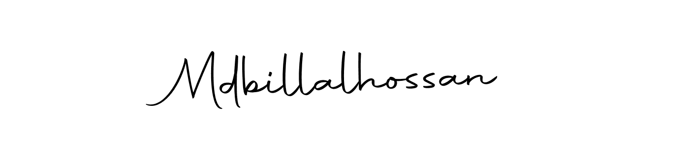 Design your own signature with our free online signature maker. With this signature software, you can create a handwritten (Autography-DOLnW) signature for name Mdbillalhossan. Mdbillalhossan signature style 10 images and pictures png