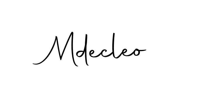 Create a beautiful signature design for name Mdecleo. With this signature (Autography-DOLnW) fonts, you can make a handwritten signature for free. Mdecleo signature style 10 images and pictures png