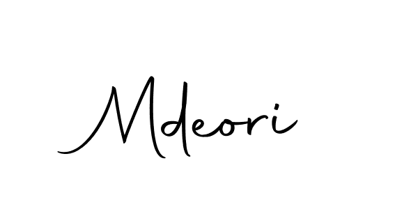Design your own signature with our free online signature maker. With this signature software, you can create a handwritten (Autography-DOLnW) signature for name Mdeori. Mdeori signature style 10 images and pictures png