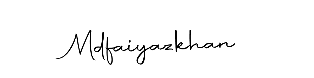 Make a beautiful signature design for name Mdfaiyazkhan. With this signature (Autography-DOLnW) style, you can create a handwritten signature for free. Mdfaiyazkhan signature style 10 images and pictures png