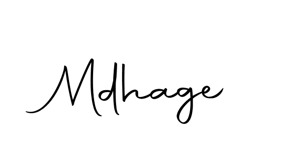 Make a beautiful signature design for name Mdhage. With this signature (Autography-DOLnW) style, you can create a handwritten signature for free. Mdhage signature style 10 images and pictures png