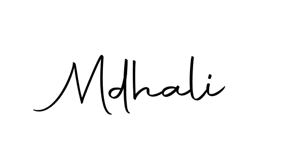 Use a signature maker to create a handwritten signature online. With this signature software, you can design (Autography-DOLnW) your own signature for name Mdhali. Mdhali signature style 10 images and pictures png