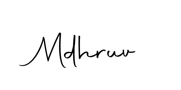 How to make Mdhruv name signature. Use Autography-DOLnW style for creating short signs online. This is the latest handwritten sign. Mdhruv signature style 10 images and pictures png