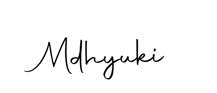 if you are searching for the best signature style for your name Mdhyuki. so please give up your signature search. here we have designed multiple signature styles  using Autography-DOLnW. Mdhyuki signature style 10 images and pictures png