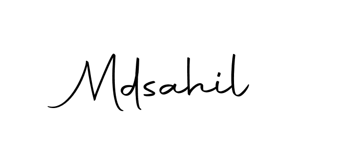 The best way (Autography-DOLnW) to make a short signature is to pick only two or three words in your name. The name Mdsahil include a total of six letters. For converting this name. Mdsahil signature style 10 images and pictures png