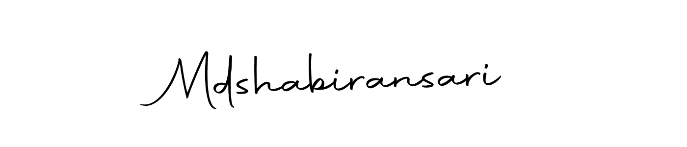 How to make Mdshabiransari name signature. Use Autography-DOLnW style for creating short signs online. This is the latest handwritten sign. Mdshabiransari signature style 10 images and pictures png