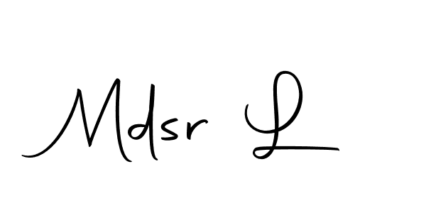 Create a beautiful signature design for name Mdsr L. With this signature (Autography-DOLnW) fonts, you can make a handwritten signature for free. Mdsr L signature style 10 images and pictures png