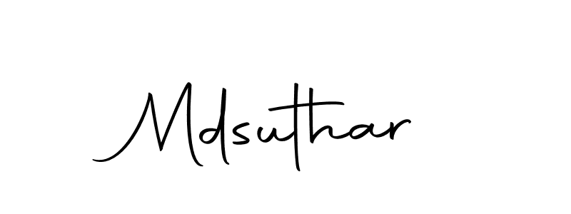 Make a beautiful signature design for name Mdsuthar. Use this online signature maker to create a handwritten signature for free. Mdsuthar signature style 10 images and pictures png