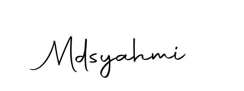 Use a signature maker to create a handwritten signature online. With this signature software, you can design (Autography-DOLnW) your own signature for name Mdsyahmi. Mdsyahmi signature style 10 images and pictures png