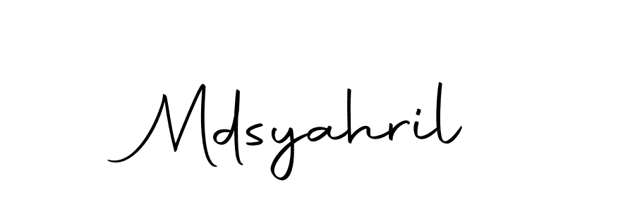 if you are searching for the best signature style for your name Mdsyahril. so please give up your signature search. here we have designed multiple signature styles  using Autography-DOLnW. Mdsyahril signature style 10 images and pictures png